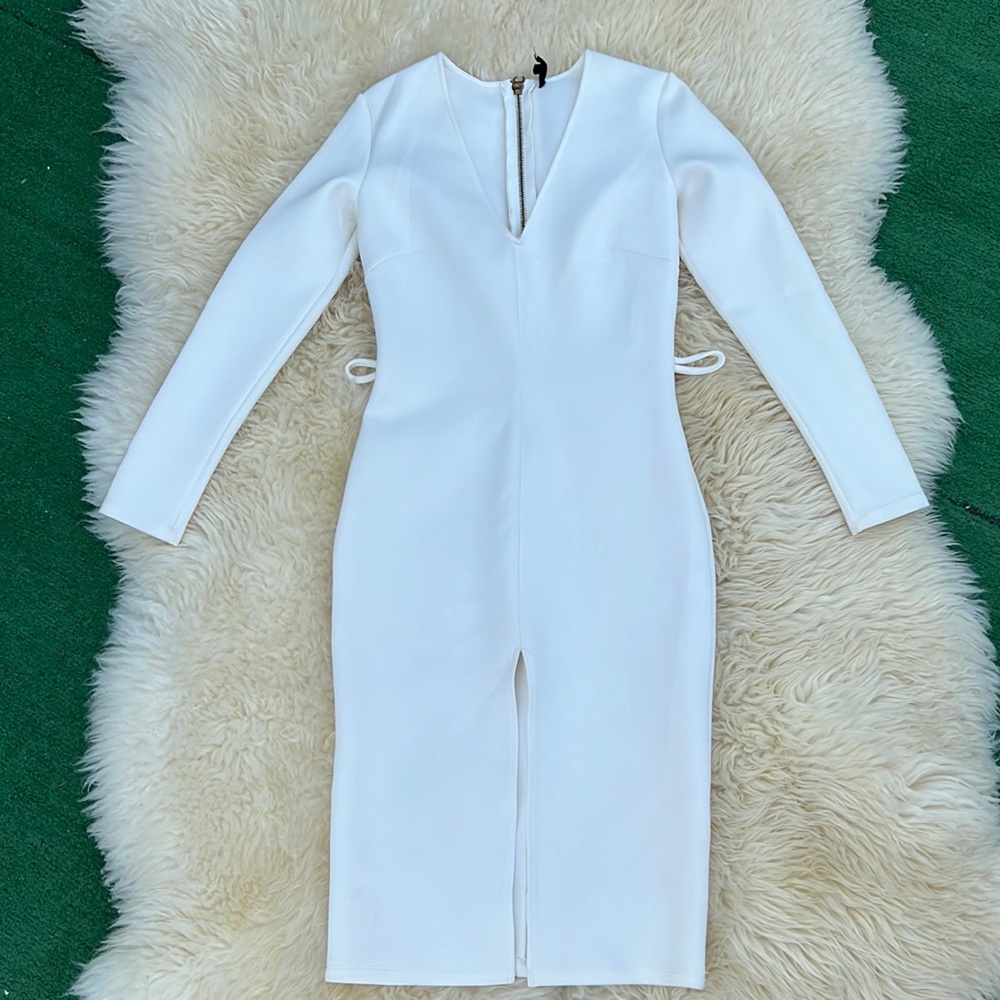 Miss Avenue size small white long sleeve bodycon dress